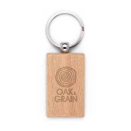 Chaveiro Retangular em Madeira Personalizado