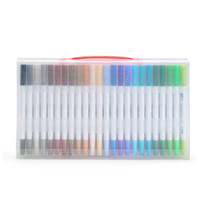 Kit Canetinhas Ponta Dupla Com 48 Cores Promocional