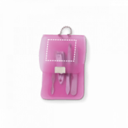 Kit Manicure 4 Peças em Bolsa de PVC Personalizado