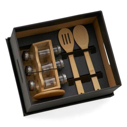 Kit Porta Condimentos e Colheres Personalizado