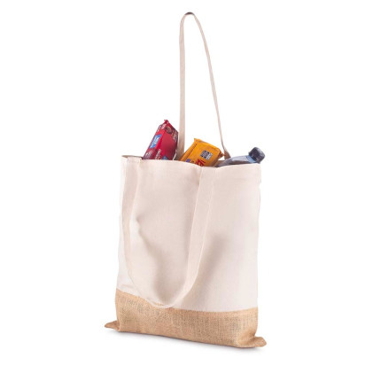 Sacola em Algodão Cru e Juta Promocional