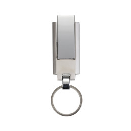 Pen drive chaveiro metal grande 16 gb retrátil com logotipo