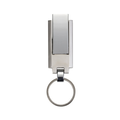 Pen drive chaveiro metal grande 8 gb retrátil para brinde