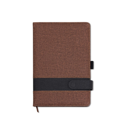 CADERNETA EM LINHO PERSONALIZADA – BRINDE CORPORATIVO ELEGANTE