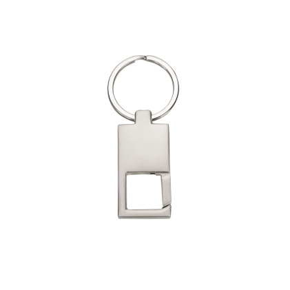 Chaveiro de metal retangular  promocional