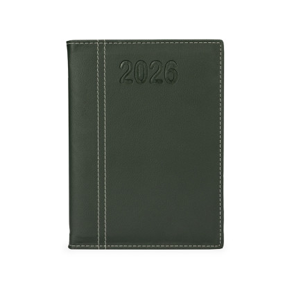 Agenda Diária Couro Sintético Personalizada 2025