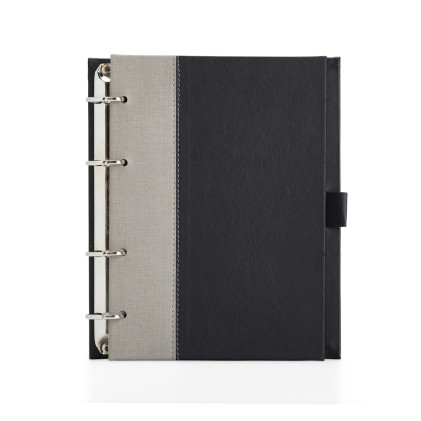 Caderno Fichário de Couro Sintético Personalizado