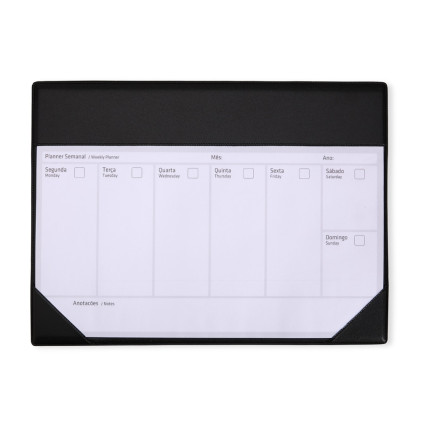 Planner semanal de mesa para brinde