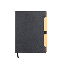 Caderneta couro sintético com logotipo