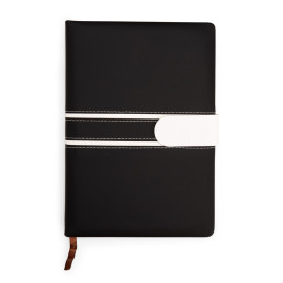 Caderno de couro fosco com alça personalizado