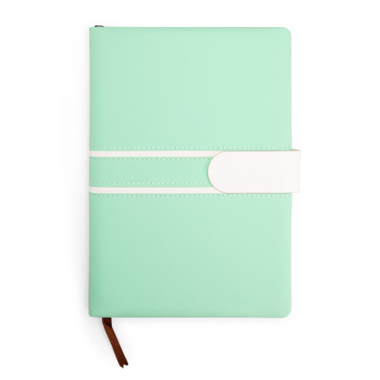 Caderno de couro fosco com alça personalizado